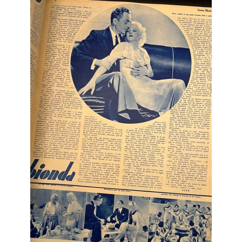 RARE 1935 Italian Laurel and Hardy Magazine Bonnie Scotland Jean Harlow, Joan Crawford, Pert Kelton, Hollywood, A Fine Mess