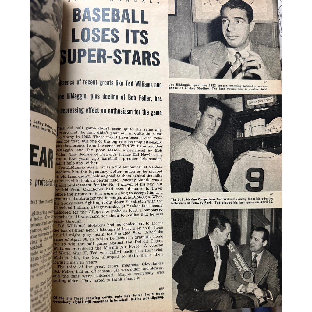 3 - 1951-53 Sport Magazines Mickey Mantle, Jackie Robinson, Ted Williams, Rocky Marciano, Basketball, Football, Chicago Bears, Baseball