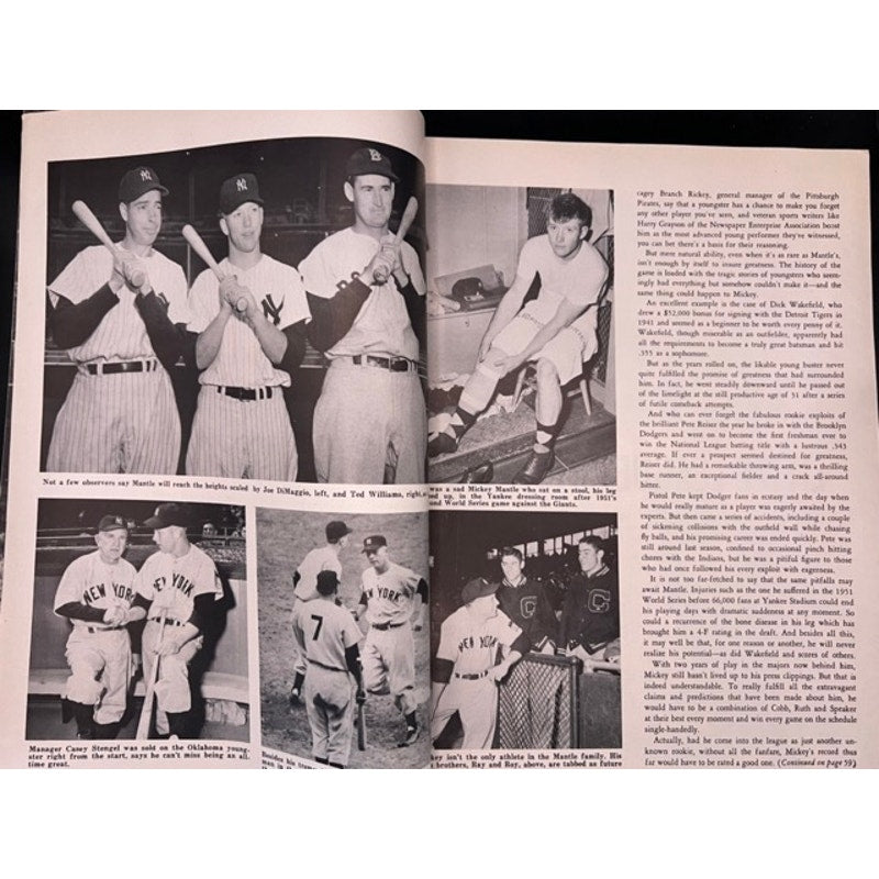 1953 Inside Baseball Slaughter, Stan Musial Magazine Satchel Paige Mickey Mantle