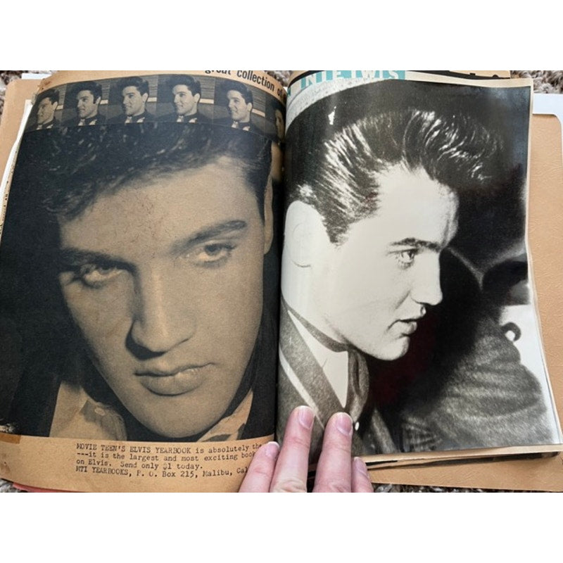 Original 1960's Elvis Presley Scrapbook US Army Post Germany Photos Magazines, Elvis is Back, Frank Sinatra, Surrender, Now or Never