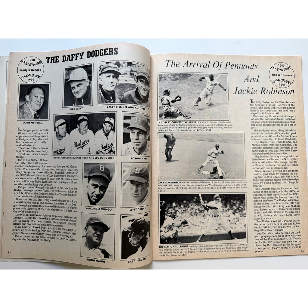 1973 Dodgers All Time Greats Sandy Koufax Jackie Robinson Magazine Baseball, Los Angeles Dodgers, Brooklyn Dodgers