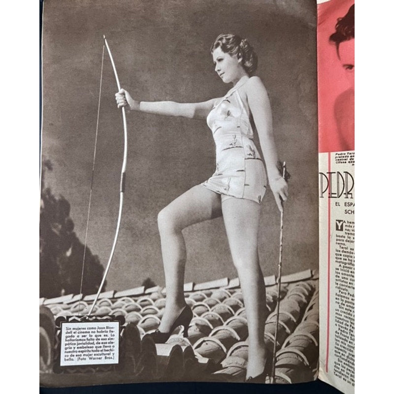 RARE Spanish 1936 Clark Gable Loy Jean Harlow Magazine Wife Vs. Secretary Disney, Cagney