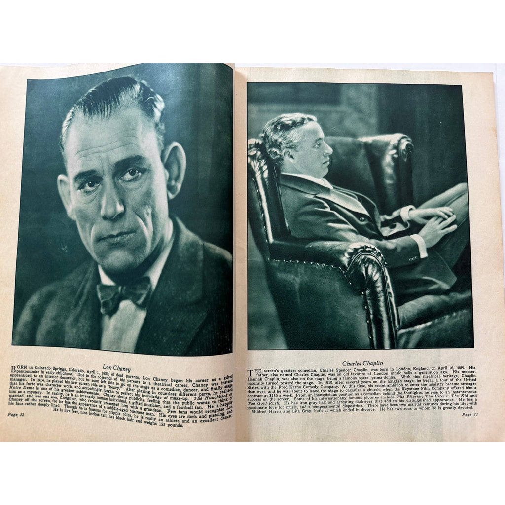 Rare Screen Secrets Movie Album 1930 Rudolph Valentino Magazine, Charlie Chaplin, Lloyd, Keaton, Garbo, Hollywood