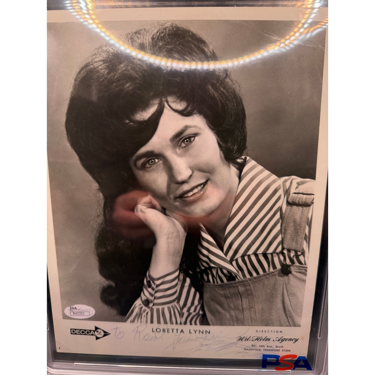 Early RARE 1960s Loretta Lynn Autograph Signed PSA Country Music Conway Twitty, Crystal Gayle, Queen of Country, Coal Miners Daughter