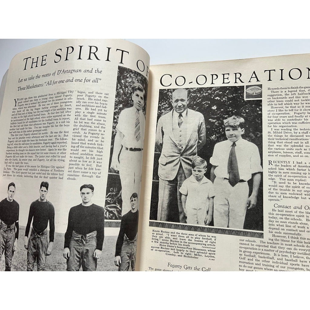Original 1931 Knute Rockne on Football Magazine Notre Dame, Fighting Irish, College Football