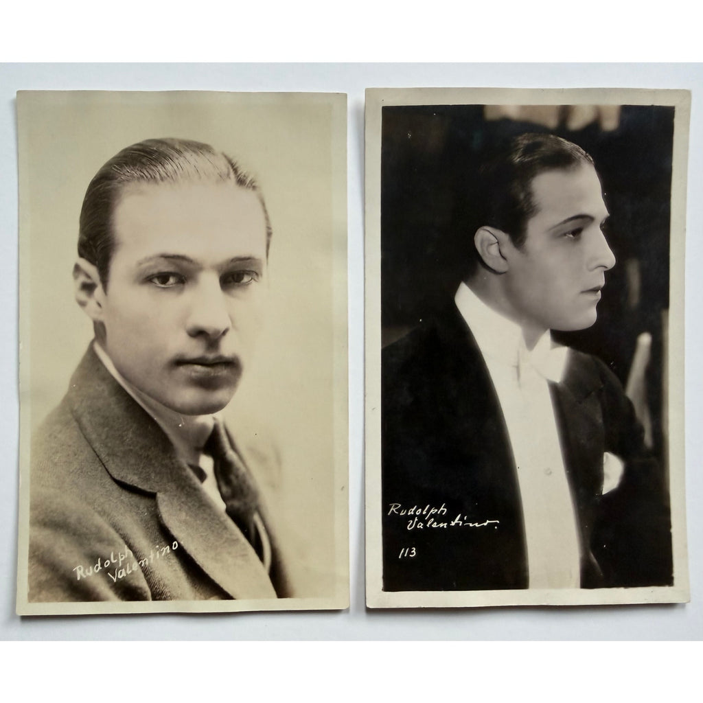 Scarce 1920s Rudolph Valentino Postcards, Cobra, The Sheik Blood and Sand, The Eagle, Four Horsemen of the Apocalypse, Son of the Sheik