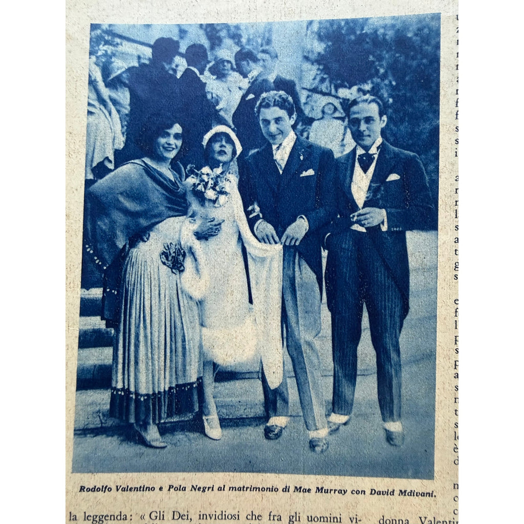 Rare 1933 Italian The Tragic Novel of His Life Rudolph Valentino Magazine Eagle, Son of the Sheik, Blood and Sand, Sainted Devil, Cobra