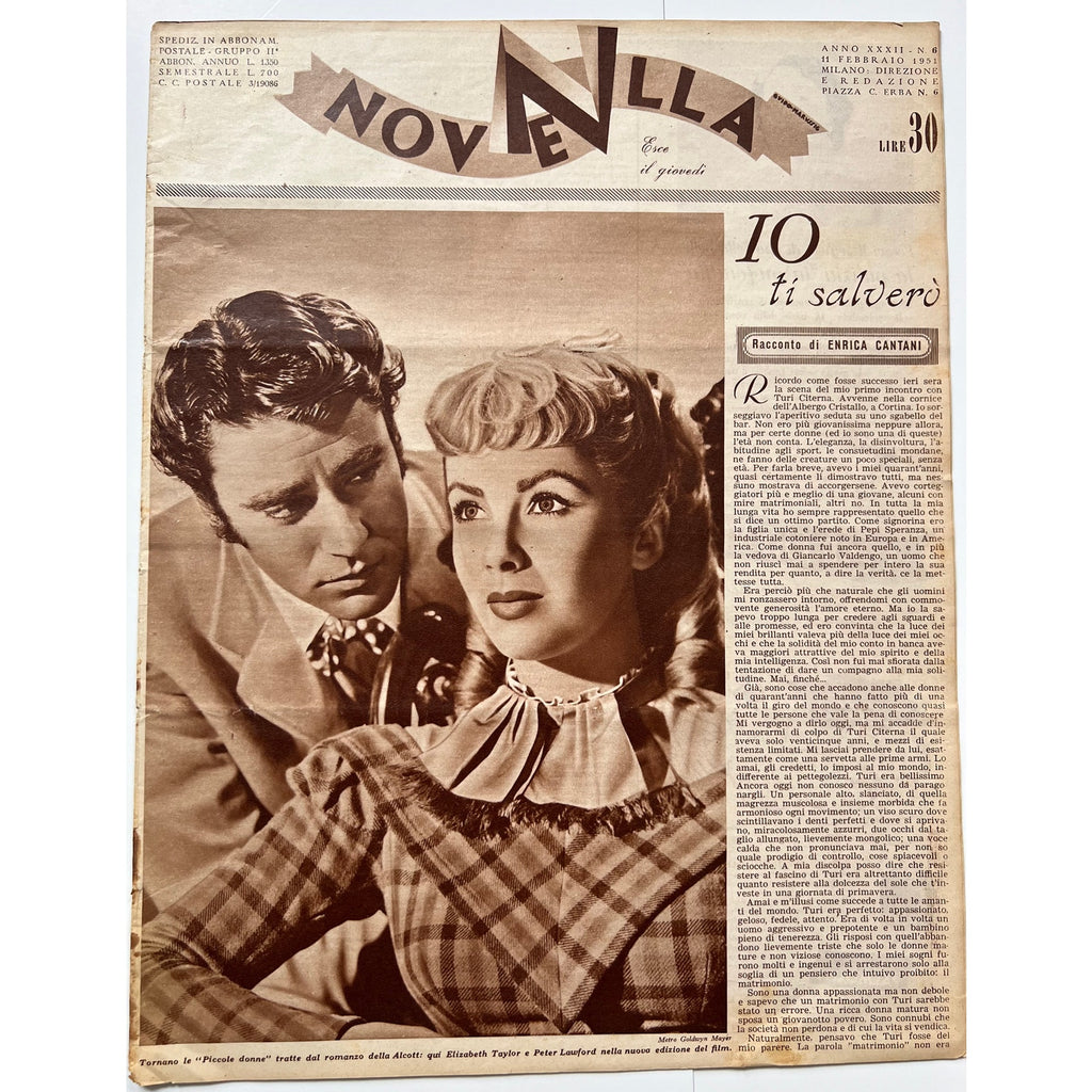 1951 Italian Little Women Elizabeth Taylor Magazine Cleopatra, National Velvet, Virginia Wolf, Taming of the Shrew, Rat Pack