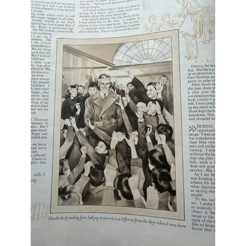 RARE 1933 Charlie Chaplin Magazine Women's Home Companion Charles Chaplin The Kid, Gold Rush, City Lights, Pay Day, A Dogs Life, The Pilgrim