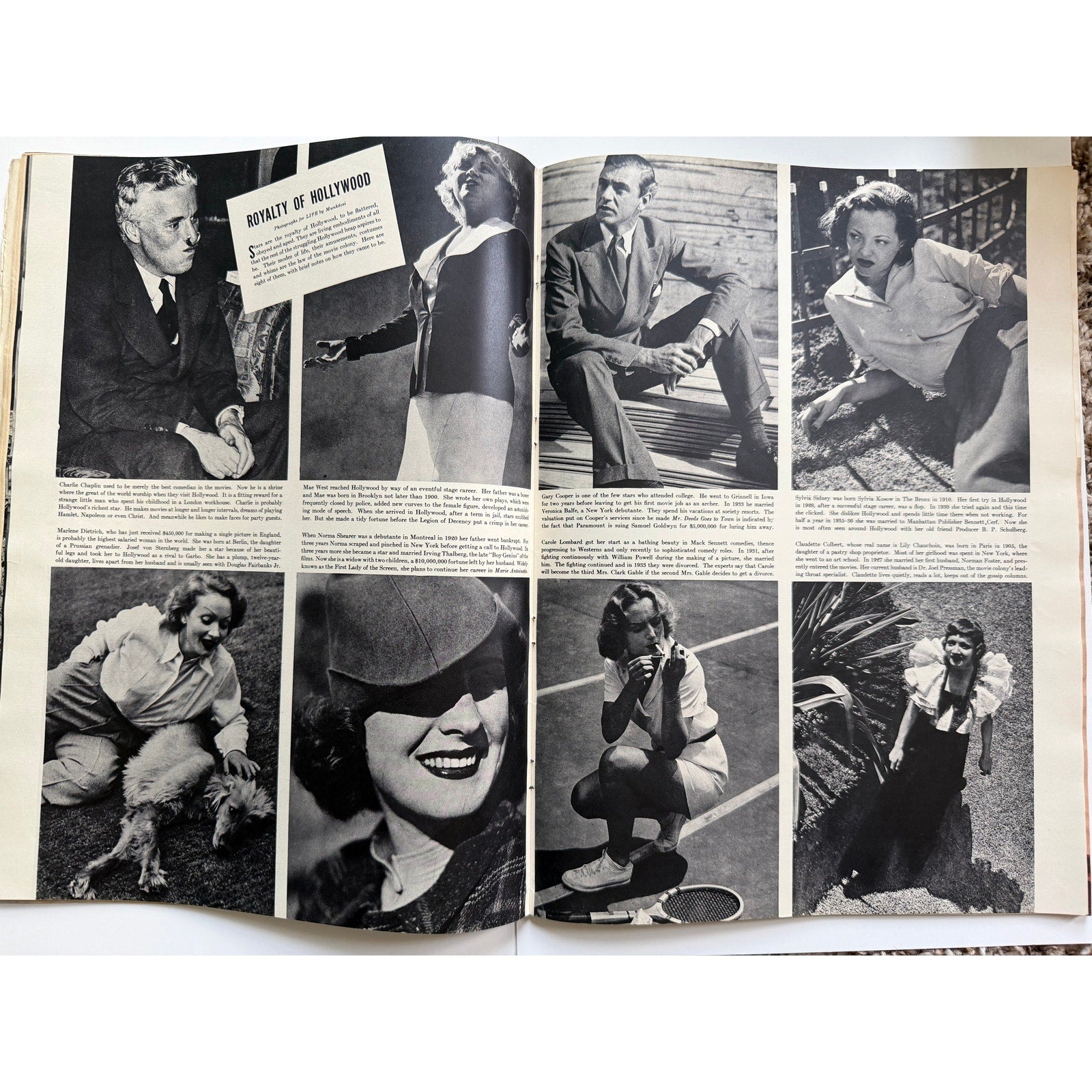 1937 Life Magazine Jean Harlow Hollywood, Red Dust, Dinner at Eight, Saratoga, Wife vs Secretary, Public Enemy, Wings, Riff Raff