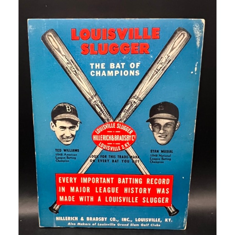 RARE 1949 For the Book Baseball Records Stan Musial Ted Williams, Sporting News, St. Louis Cardinals, Boston Red Sox, MLB