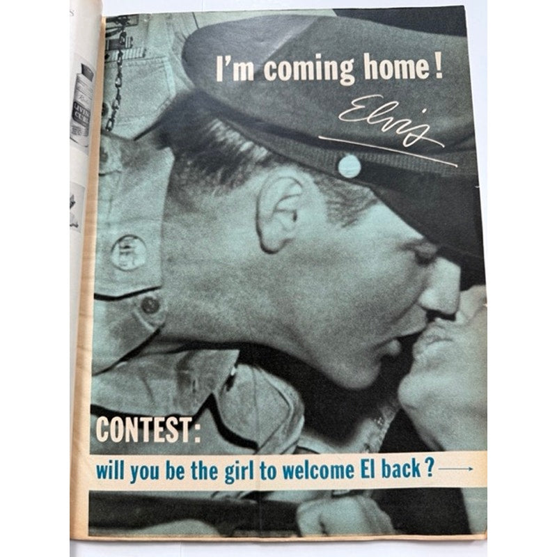 1960 Elvis Presley Magazine Photoplay US Army Graceland Hollywood TCB, GI Blues, Rockabilly, Jailhouse Rock, Hound Dog, King Creole