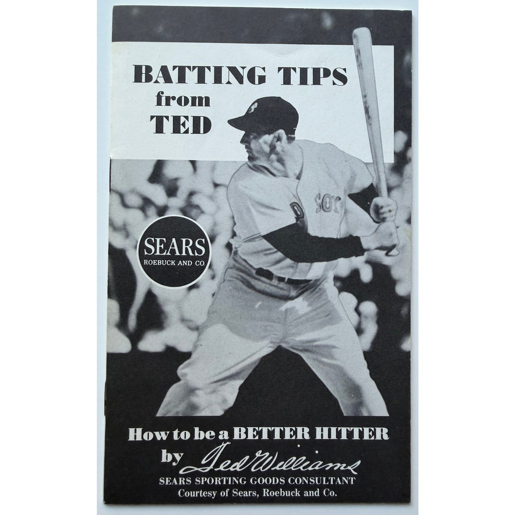 Scarce 1960's Ted Williams Sears Booklet Boston Red Sox Baseball Teddy Ballgame, Splendid Splinter, The Kid, BoSox, Hall of Fame