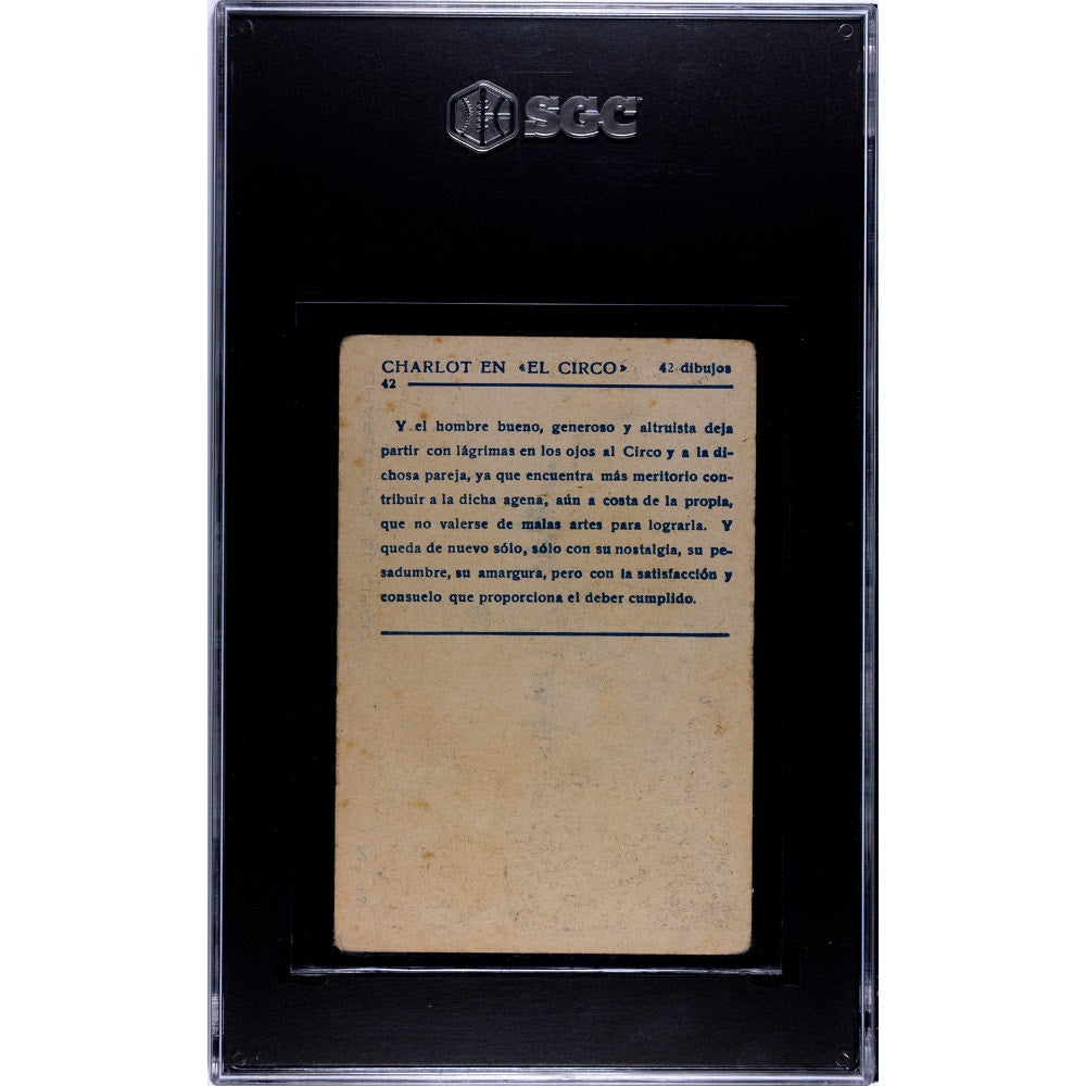 RARE Spainsh 1928 Charlie Chaplin The Circus Card SGC 1, Only 1 Graded! #42, Charles Chaplin, The Kid, Gold Rush, City Lights, Modern Times