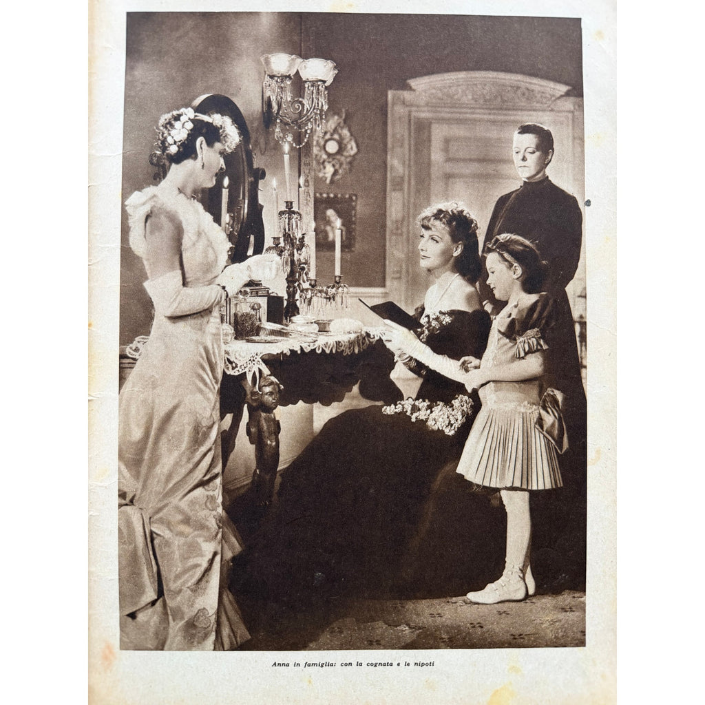 RARE Italian 1935 Greta Garbo Magazine Anna Karenina Fredric March Grand Hotel