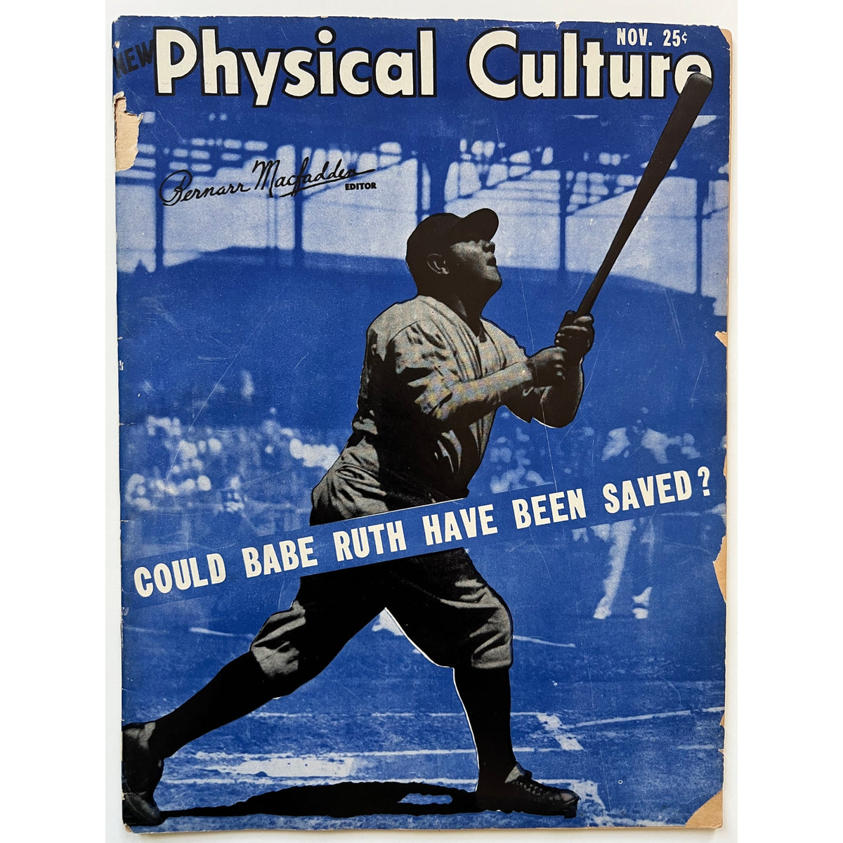 Physical Culture 1948 Babe Ruth Magazine Bambino Sultan of Swat, New York Yankees, Brooklyn Dodgers, Boston Red Sox, Baseball, MLB