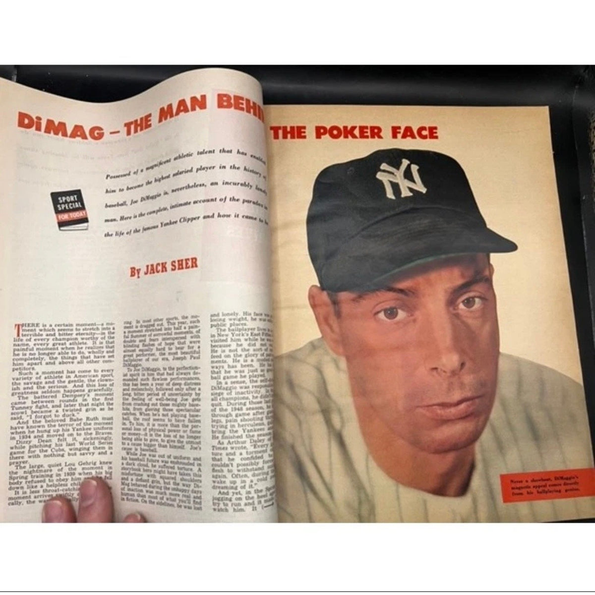 RARE 1936 Baseball Joe DiMaggio Magazine New York Yankees, Yankee Clipper MLB, Joltin Joe