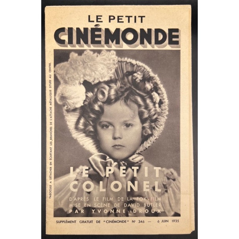 1935 Le Petit Cinemonde Shirley Temple Magazine Supplement The Little Colonel, Heidi, The Little Princess, Curley Top