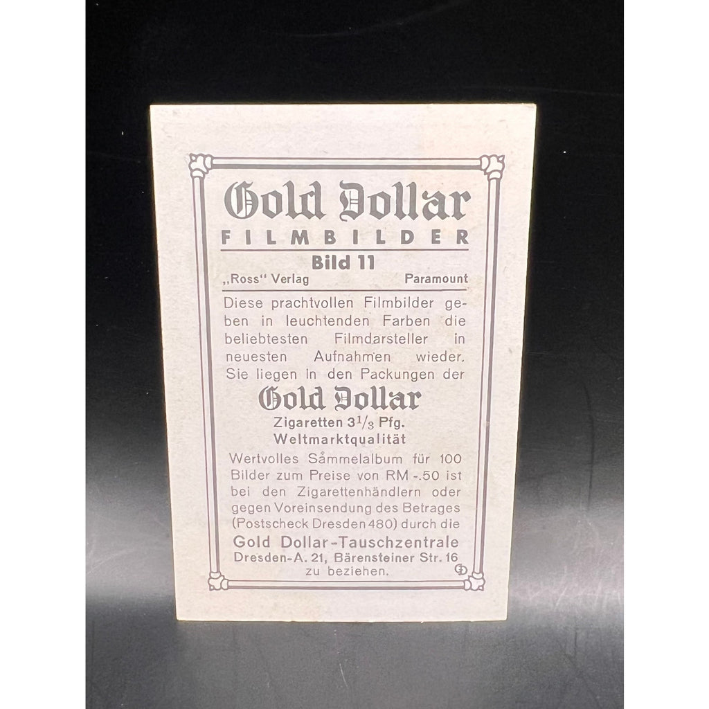 RARE 1935 Gold Dollar Filmbilder Marlene Dietrich Card Blue Angel, Venus Blonde