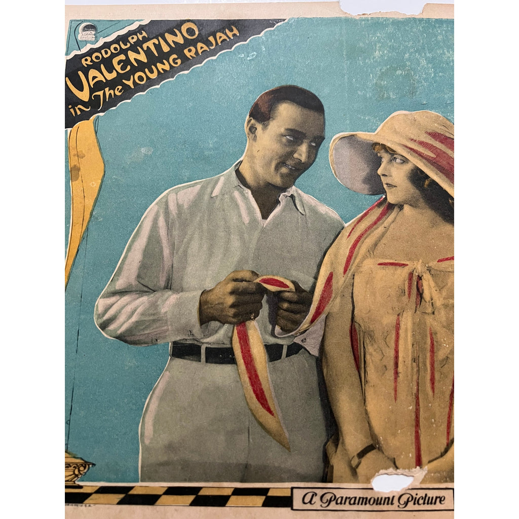 RARE Original 1922 The Young Rajah Rudolph Valentino Lobby Card Hollywood, Blood and Sand, Four Horsemen of the Apocalypse