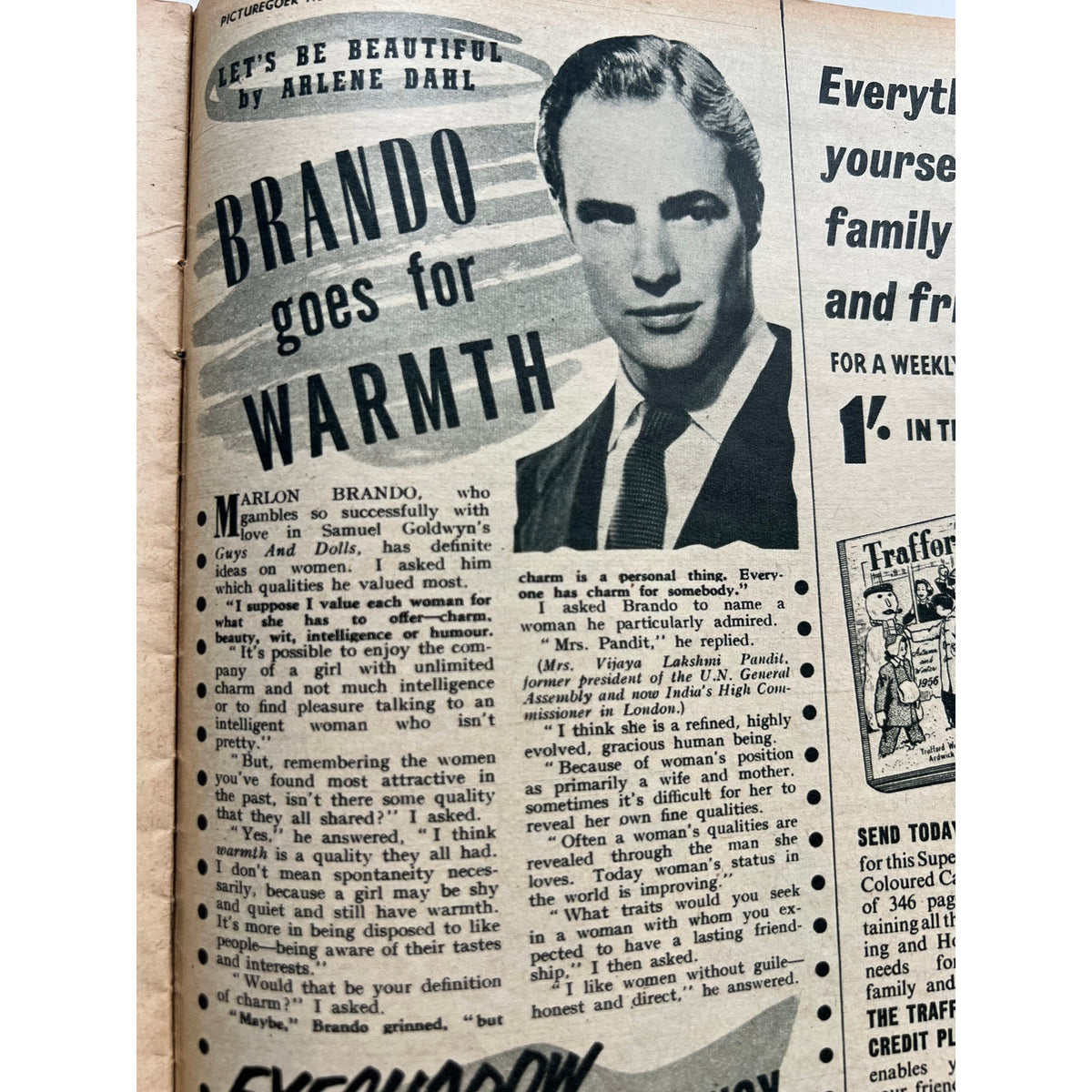 Amazing 1956 Marilyn Monroe Magazine UK Picturegoer Norma Jean Pinup Playboy, Some Like It Hot