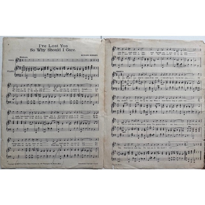 Rare 1916 Theda Bara Sheet Music Ive Lost You Salome, Cleopatra, Vamp, Silent Film, She Devil, Hollywood