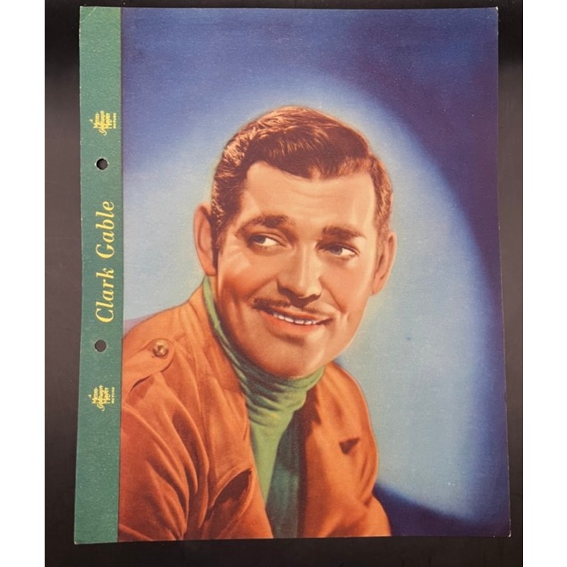 RARE Oversized 1937 Clark Gable Photo Card MGM Parnell Gone with the Wind, The Misfits, It Happened One Night, Saratoga