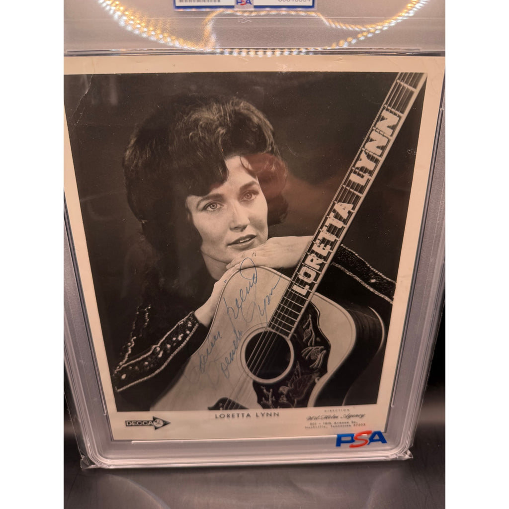 Early RARE 1960s Loretta Lynn Autograph Signed PSA Country Music, You Ain't Women Enough, Conway Twitty, Crystal Gayle, This Haunted House