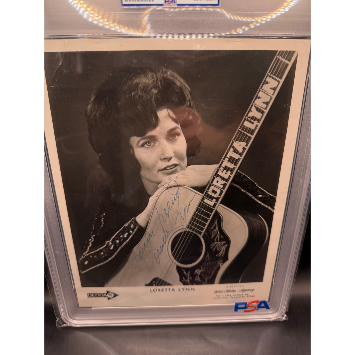Early RARE 1960s Loretta Lynn Autograph Signed PSA Country Music, You Ain't Women Enough, Conway Twitty, Crystal Gayle, This Haunted House