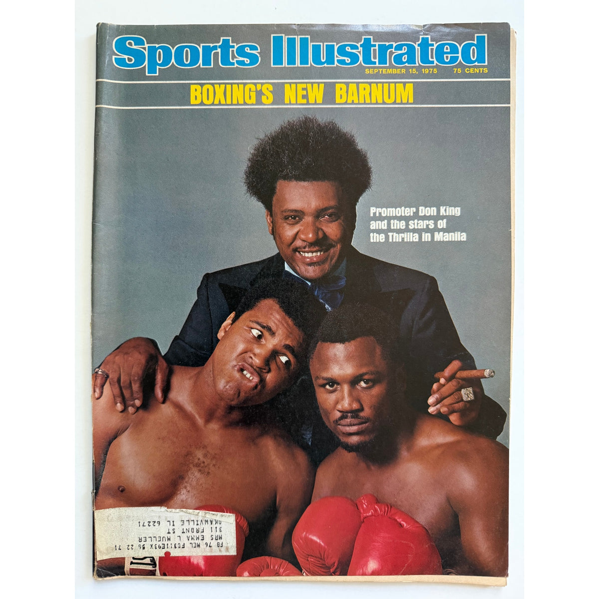 1975 Sports Illustrated Muhammad Ali Magazine Greatest, Don King, Joe Frazier