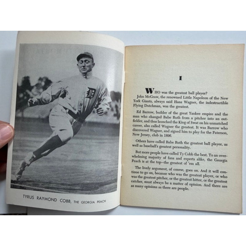 RARE 1953 Baseball's Immortals Ty Cobb Booklet Hall of Fame Series Number 1, Baseball, Georgia Peach, Cooperstown New York, Detroit Tigers
