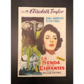 1960s Spanish Elizabeth Taylor Movie Herald Handbill Elephant Walk Hollywood, National Velvet, Cleopatra, Little Women, Giant