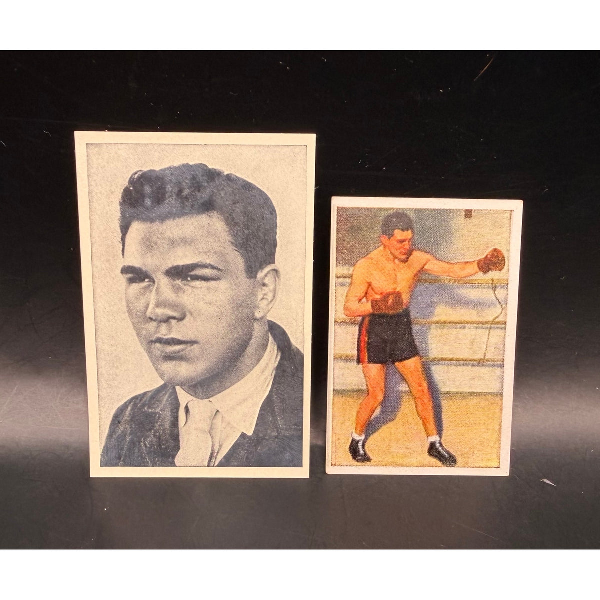 2 RARE Boxing German Max Schmeling Rookie Card Boxing 1928 Josetti, 1933 Trumpf