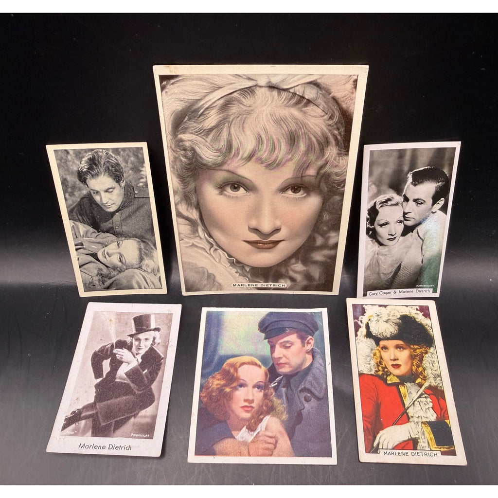 6 - 1930s Marlene Dietrich Cards Blue Angel Venus Blonde Kismet Shanghai Express