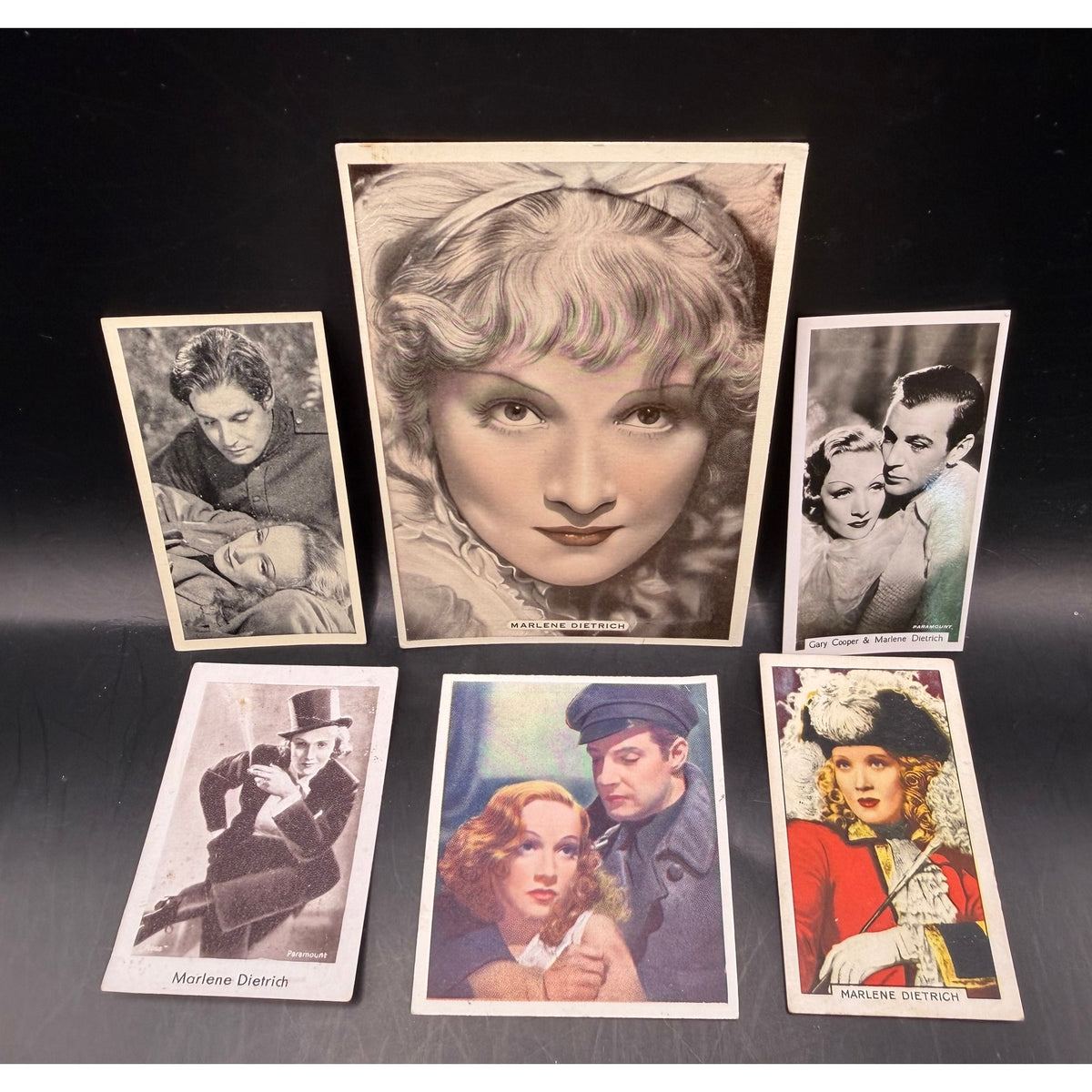 6 - 1930s Marlene Dietrich Cards Blue Angel Venus Blonde Kismet Shanghai Express