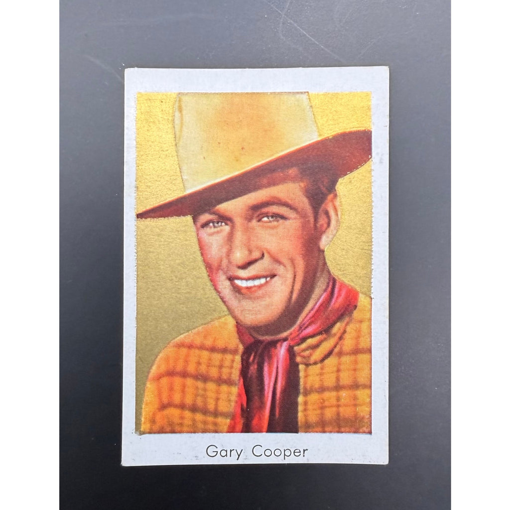 1930s Bulgaria Sport Gary Cooper Card, The Virginian, The Texan, Pride of the Yankees, Wings, High Noon, A Farewell to Arms, Mr. Deeds