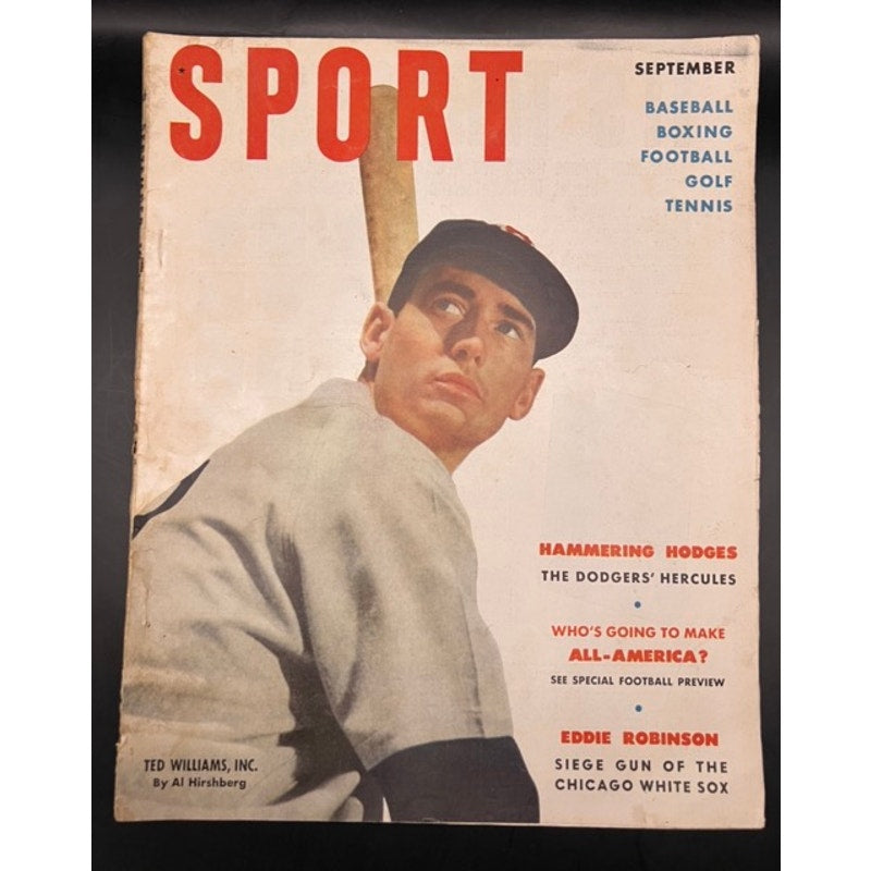 CLEAN 1951 Ted Williams Magazine Sport, Mickey Mantle Willie Mays Rookies MLB, Boston Red Sox, New York Yankees, St, Louis Cardinals