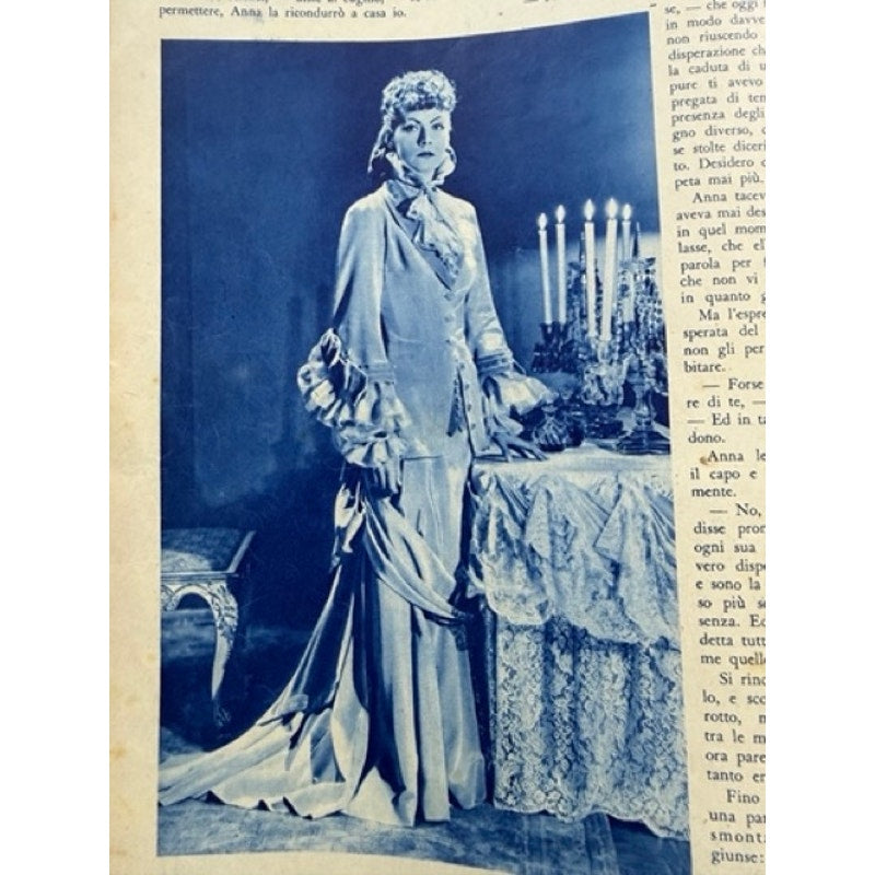 RARE Italian 1935 Greta Garbo Magazine Anna Karenina Fredric March Grand Hotel