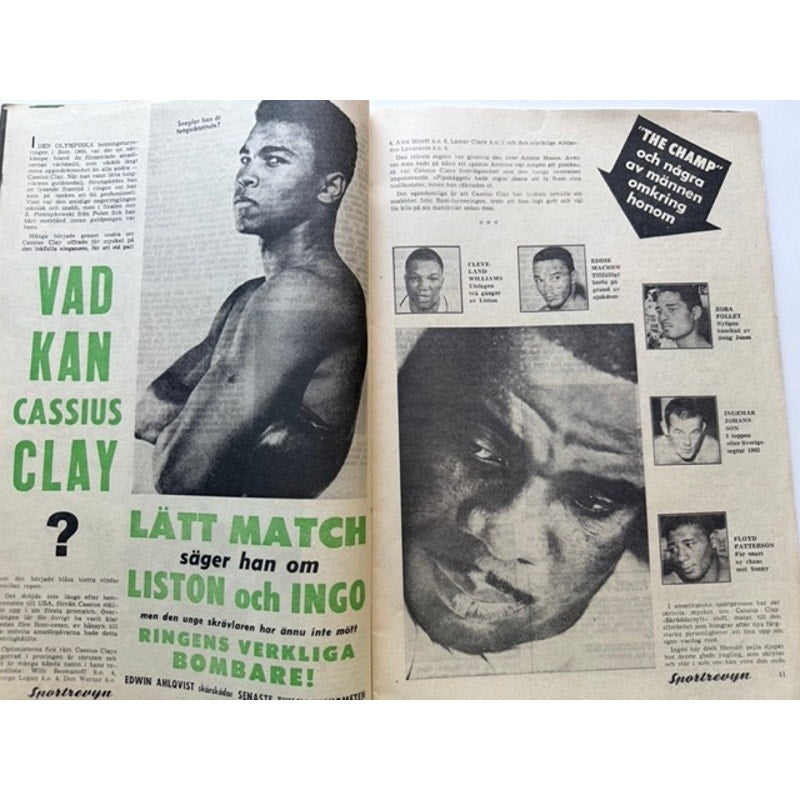 1963 Rekord Journal Cassius Clay Magazine Greatest Muhammad Ali Heavyweight Champion of the World, Thrilla in Manila, 1960 Olympics
