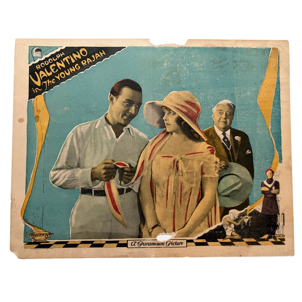 RARE Original 1922 The Young Rajah Rudolph Valentino Lobby Card Hollywood, Blood and Sand, Four Horsemen of the Apocalypse