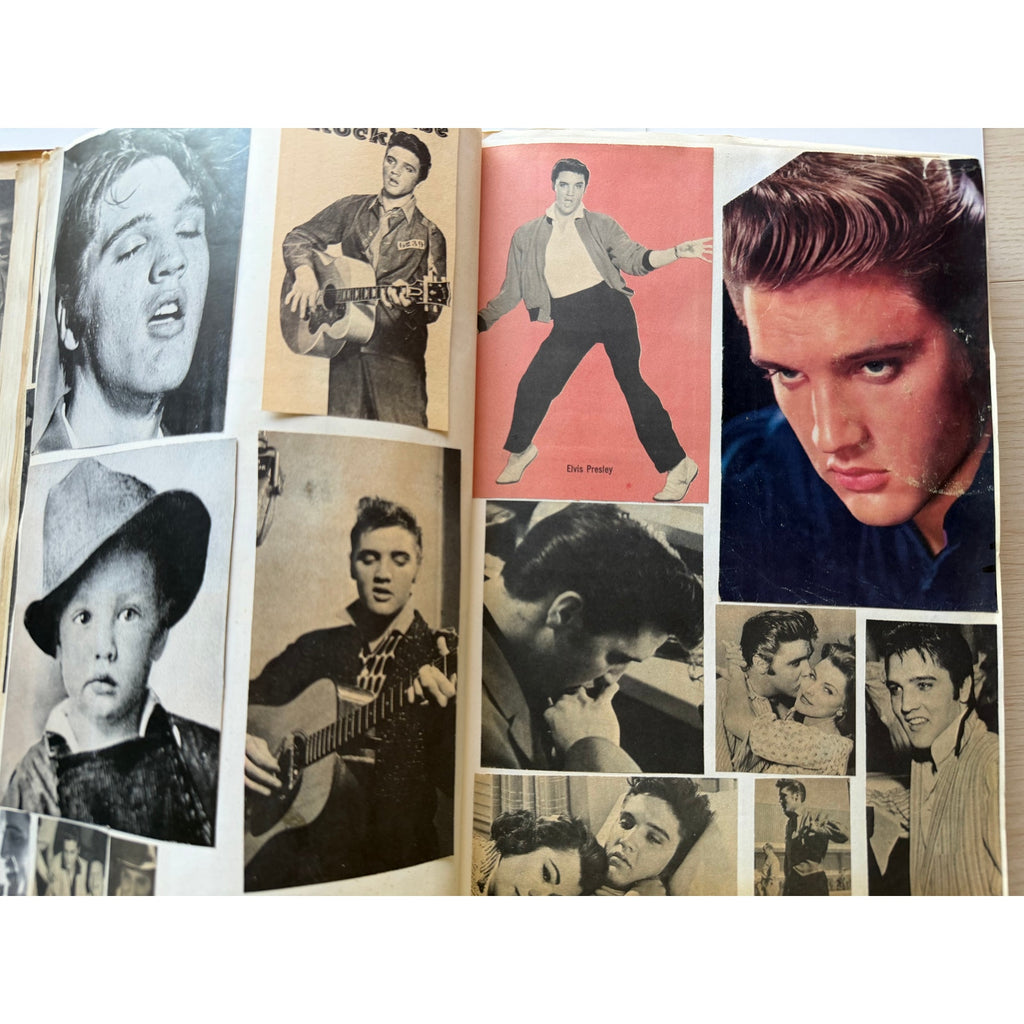 Massive 50's-70's Original Elvis Presley Scrapbook Photos, Clippings, Cards, 250 Pages, The King , Graceland, Jailhouse Rock, King Creole