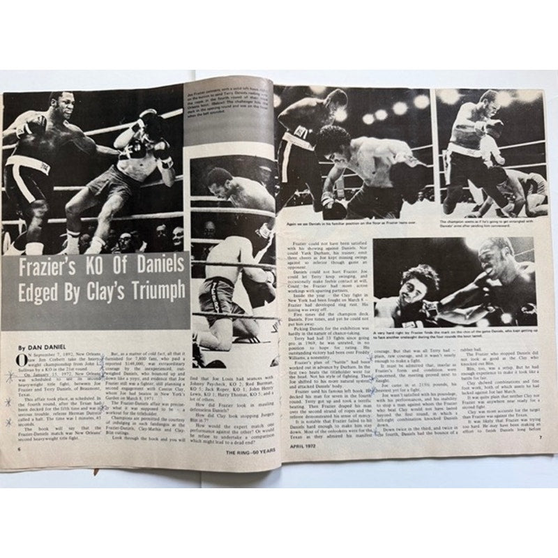 1972 The Ring Cassius Clay Magazine Joe Frazier Greatest Muhammad Ali Fighter